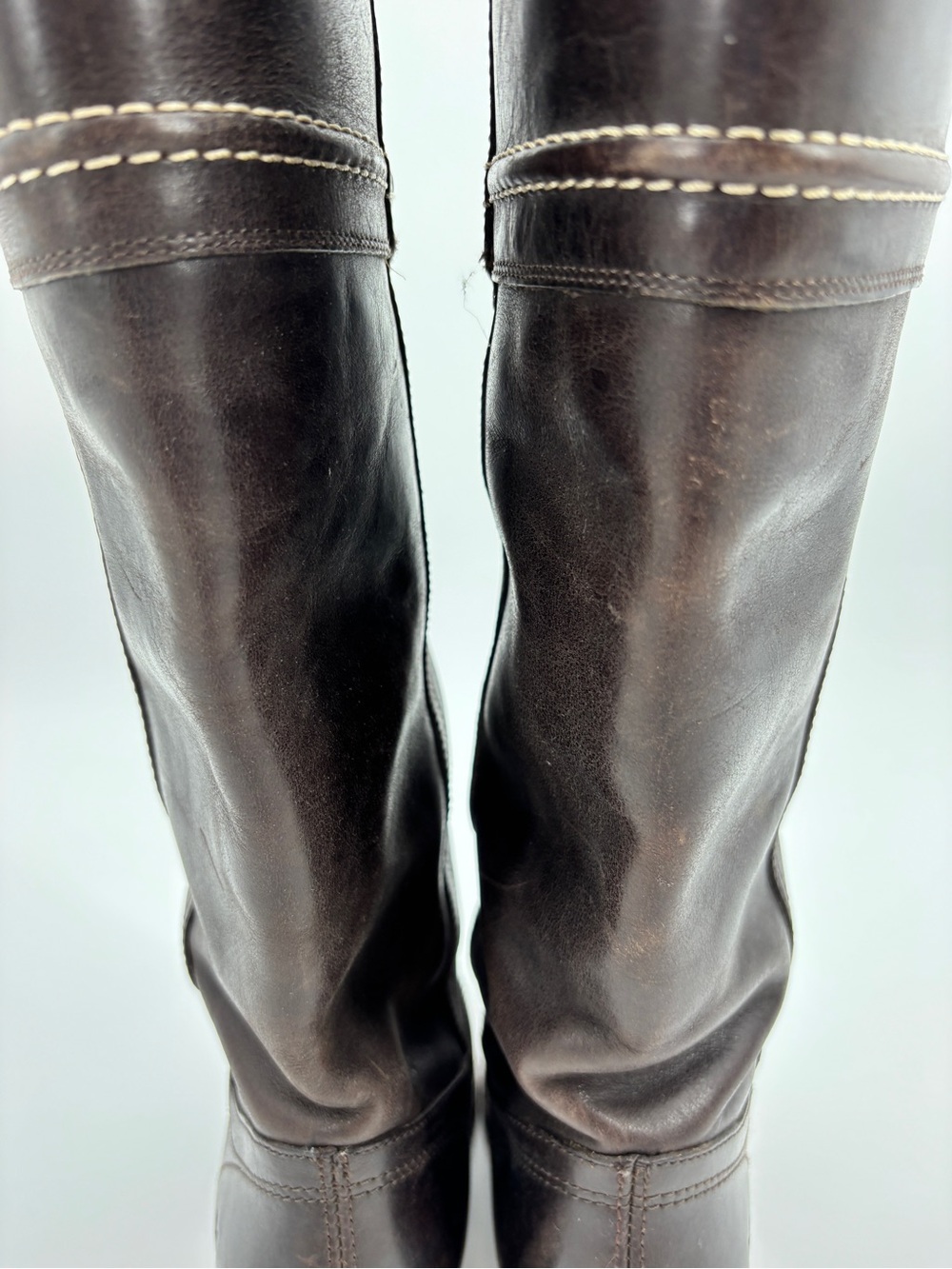 Frye Jane Brown Leather Calf Boots 77231 - Picture 12 of 16